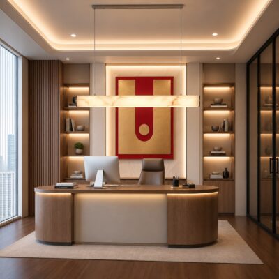 Silver Executive Desk